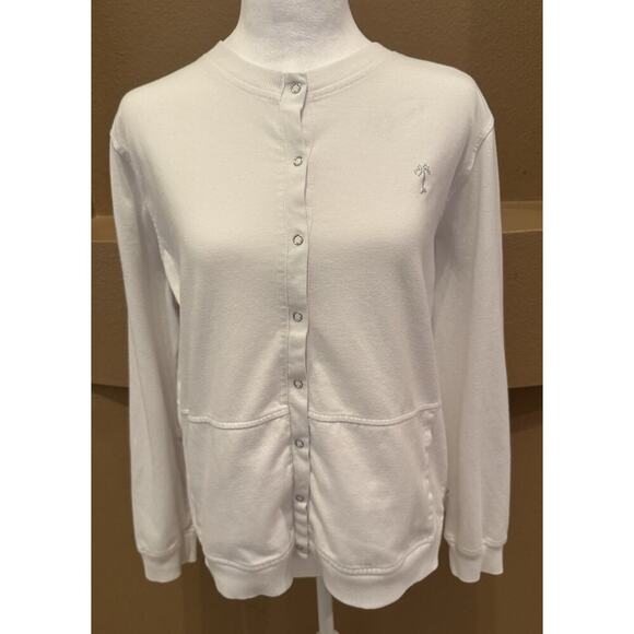 Joni B. Tops - Joni B. Womens White Activewear Jacket Size L